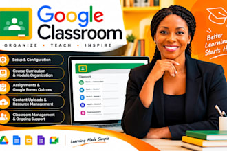 set up google classroom course curriculum content module classroom management