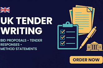 write UK tenders bid proposals tender responses and method statements