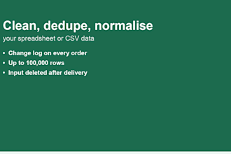 clean deduplicate and normalize your spreadsheet or CSV data