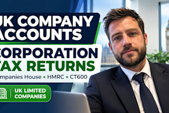 prepare UK annual accounts and corporation tax returns for hmrc