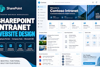 build sharepoint intranet website, employee portal and microsoft 365 site