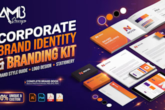 design modern corporate brand identity and branding kit