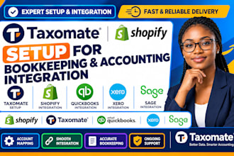 setup taxomate shopify bookkeeping quickbooks xero sage accounting integration