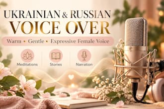 record a warm ukrainian or russian voice over for your project