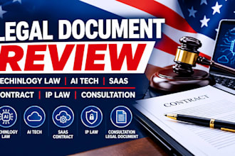 review techinology law ai tech, saas contract ip law consultation legal document