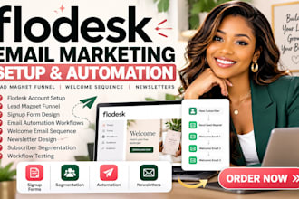 setup flodesk lead magnet funnel and welcome email sequence