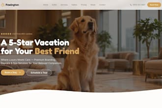 design modern wix dog training, pet sitting, dog breeding and boarding website