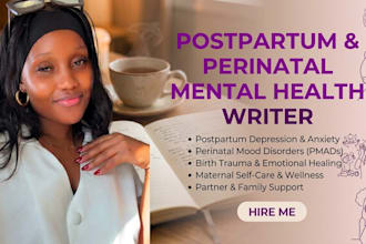 write on postpartum depression, perinatal and women mental health