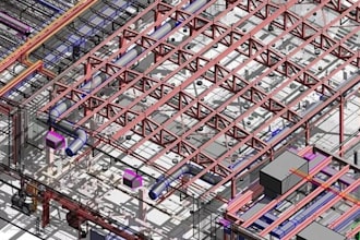 coordinate commercial mep models and identify hvac piping and electrical clashes