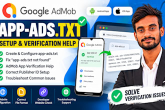 set up app ads txt and fix admob verification issues