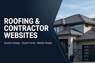 roofing website, contractor website, construction site, quote form website
