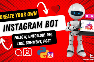 create automated tiktok live streaming bot, instagram api bot, mass dms bot