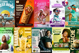design party, concert, dj, club event flyer