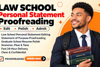 edit or proofread law school personal statement resume for masters or phd holder