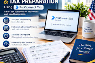 provide US tax planning and tax preparation using proconnect tax