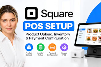 do square pos setup, product upload and inventory configuration
