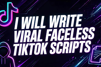 write virale faceless tiktok script with hook for shorts