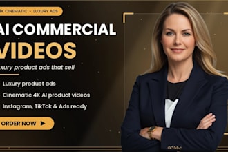 create ai commercial videos, luxury product ads cinematic 4k ai product videos