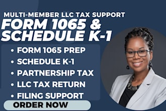 prepare form 1065 and schedule k1 for your multi member llc