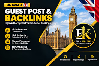 provide niche relevant UK guest post backlinks