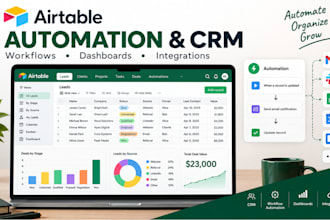 build airtable automation, CRM, dashboard and business workflow integration