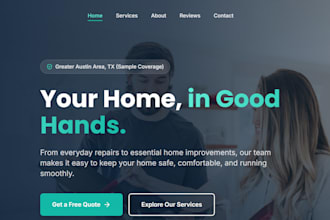 design a modern responsive home services website