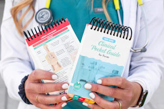 design nursing workbooks, nclex study guides, flashcards, planners and journals