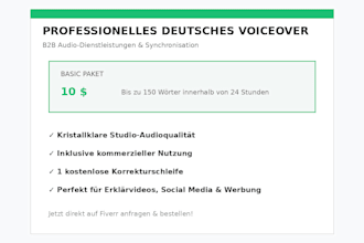 record a professional german voice over