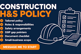 write a construction health and safety policy