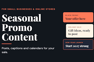 create seasonal promo content for your small business or online store