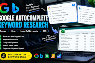 google autocomplete, bing keyword research website ranking
