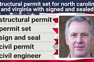 do structural permit set for north carolina and virginia with signed and sealed