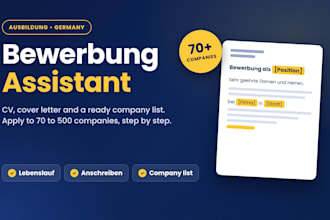 prepare your ausbildung applications for 70 to 500 german companies