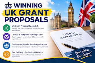 write winning grant proposal for UK charity nonprofit funding