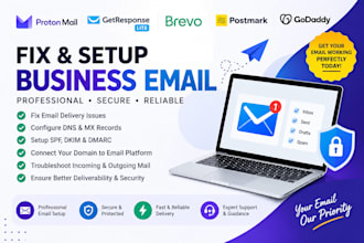 fix proton mail getresponse lite brevo post mark godaddy business email mxroute