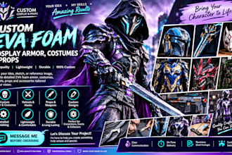 build custom eva foam cosplay armor based on your design