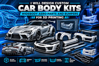 design custom car body kits widebody aero parts and bumpers for 3d printing