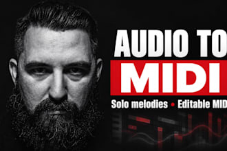 convert a clear solo melody into editable midi