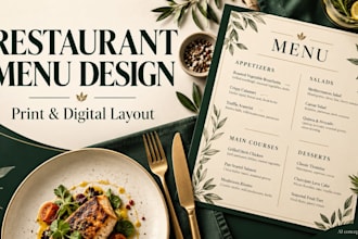 design a restaurant menu