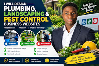design plumbing, landscaping and pest control business websites
