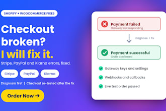 fix stripe paypal or klarna payment errors on shopify woocommerce gateway