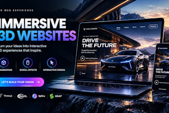 create immersive animated 3d website scroll effect webgl interactive 3d website