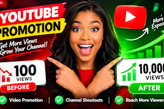do organic youtube video promotion with shoutout to 500k subscribers