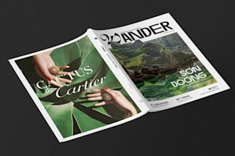 design magazine ads product cataogue lookbook magazine in canva photoshop