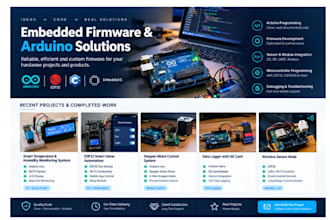 develop embedded firmware and arduino solutions