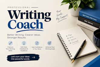 be your your writing coach, providing you writing advice, creative writng coach
