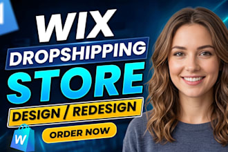 build wix website design create wix store wix  dropshipping store wix redesign