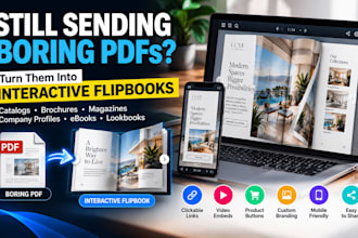 create an interactive flipbook, digital brochure, catalog or magazine