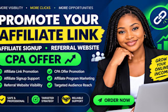 promote affiliate link affiliate signup referral website cpa offer