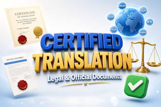 provide certified translation legal and official documents